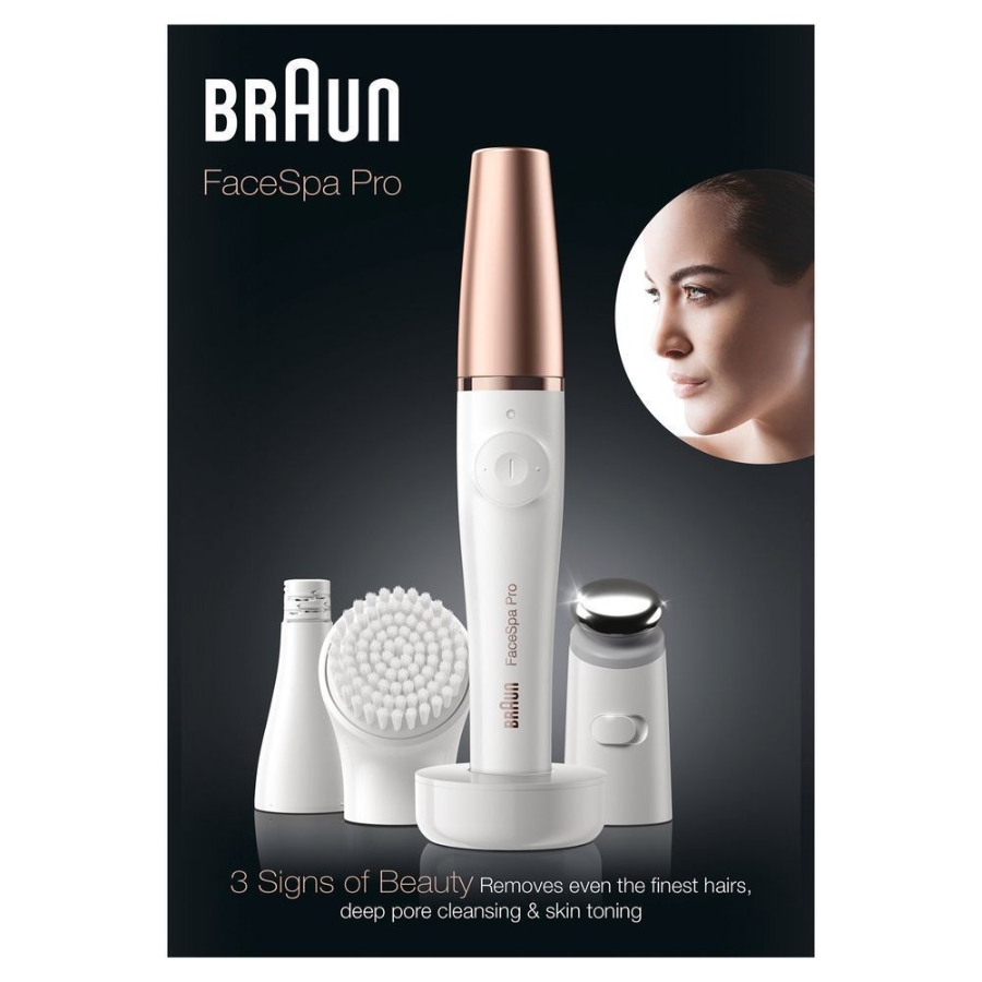 Braun Personal Care FaceSpa Pro 911 Epiliergerät für Gesichtshärchen  Weiß/Bronze mit 3 Extras
