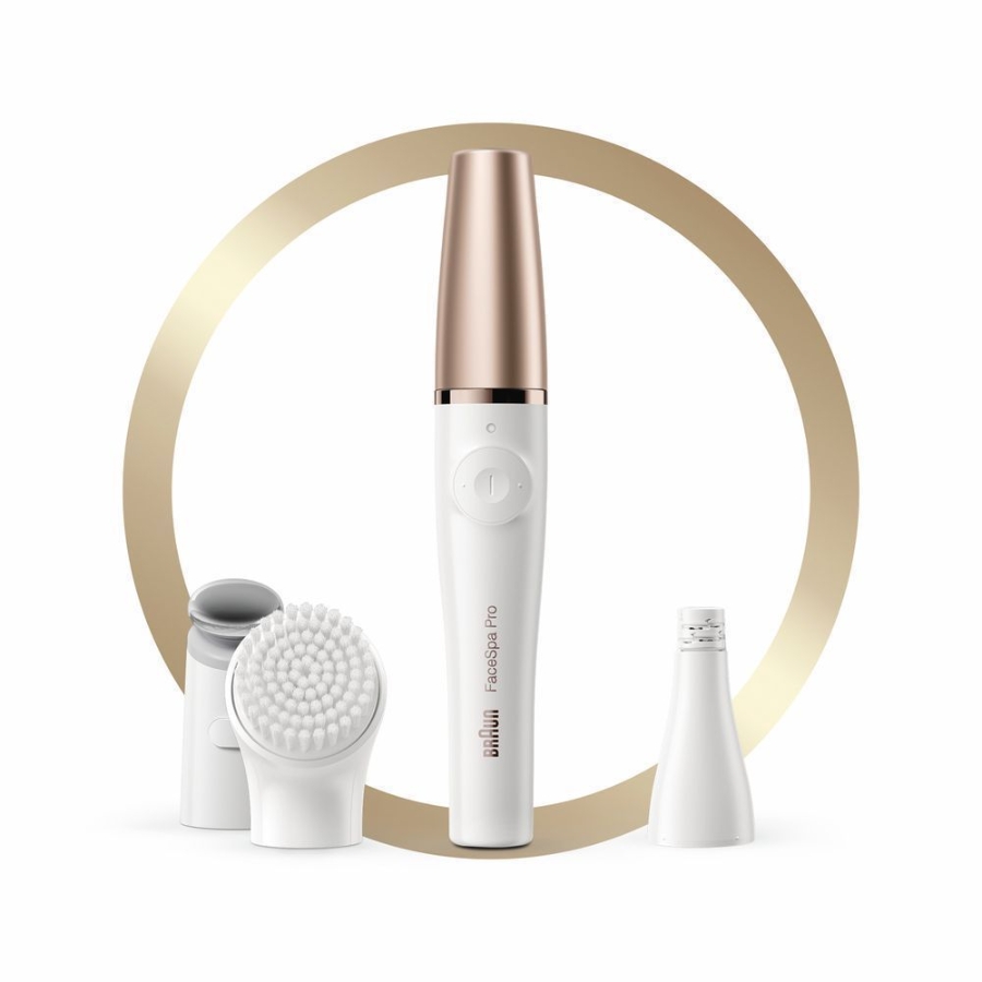 Braun Personal Care FaceSpa Pro 911 Epiliergerät für Gesichtshärchen  Weiß/Bronze mit 3 Extras