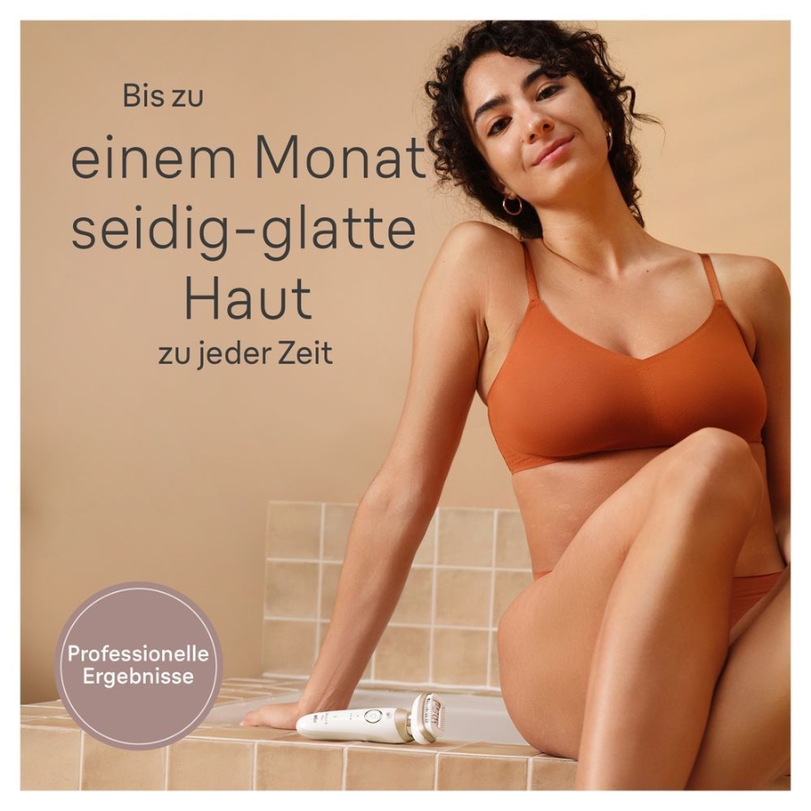 Braun Personal Care Silk-épil 9-041 3D Flex Epilierer für eine einfache Haarentfernung, Weiß/Gold