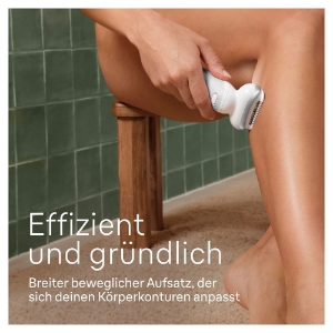 Braun Personal Care Silk-épil 9-341 Epilierer für eine einfache Haarentfernung, seidig-glatte Haut, Weiß/Silber