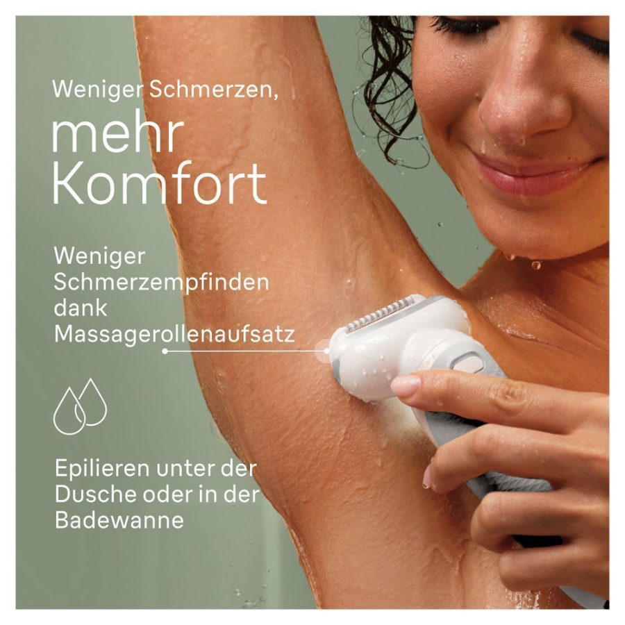 Braun Personal Care Silk-épil 9-341 Epilierer für eine einfache Haarentfernung, seidig-glatte Haut, Weiß/Silber