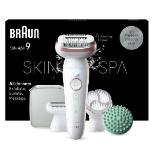 Braun Personal Care Silk-épil 9-080 SkinSpa, Epilierer für eine einfache Haarentfernung, seidig-glatte Haut,