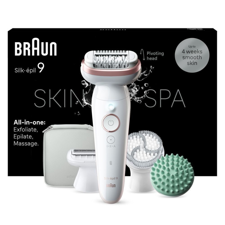 Braun Personal Care Silk-épil 9-080 SkinSpa, Epilierer für eine einfache Haarentfernung, seidig-glatte Haut,