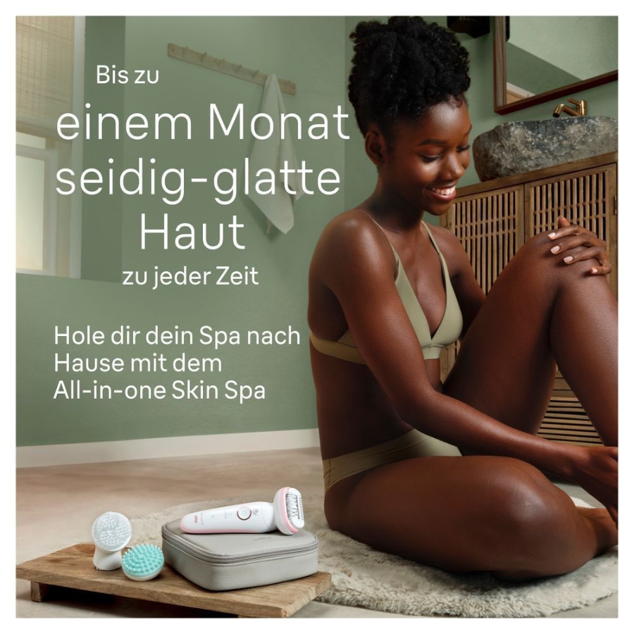 Braun Personal Care Silk-épil 9-080 SkinSpa, Epilierer für eine einfache Haarentfernung, seidig-glatte Haut,
