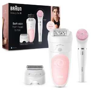 Braun Personal Care  Silk-épil Beauty-Starter-Set 5-895 Kabellose Wet&Dry  Haarentfernung 6-in-1 Epilierer, Rasierer,
