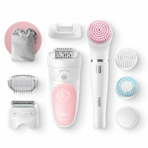 Braun Personal Care  Silk-épil Beauty-Starter-Set 5-895 Kabellose Wet&Dry  Haarentfernung 6-in-1 Epilierer, Rasierer,