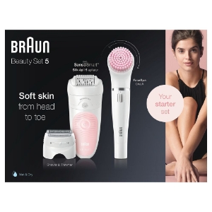 Braun Personal Care  Silk-épil Beauty-Starter-Set 5-895 Kabellose Wet&Dry  Haarentfernung 6-in-1 Epilierer, Rasierer,