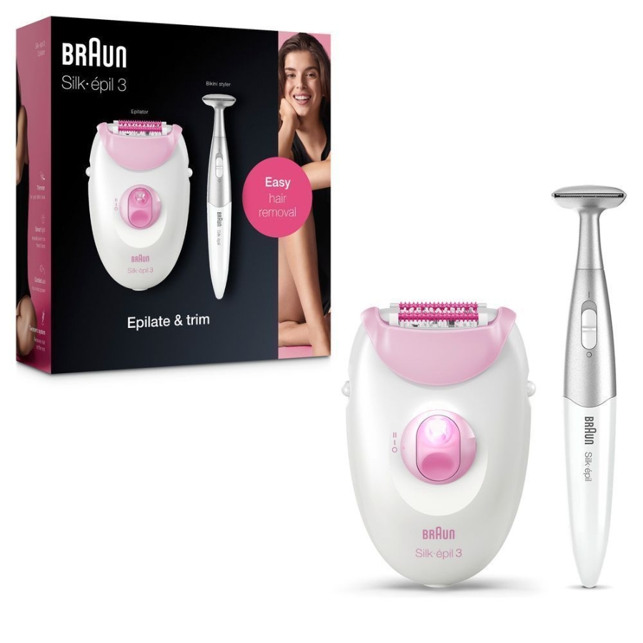 Braun Personal Care Silk-épil 3-321 Epilierer für langanhaltende Haarentfernung, mit Bikinitrimmer