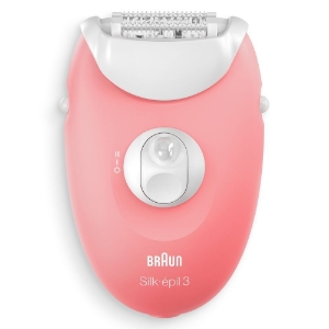 Braun Personal Care Silk-épil 3 3-176, Epilierer für langanhaltende Haarentfernung, weiß/rosa