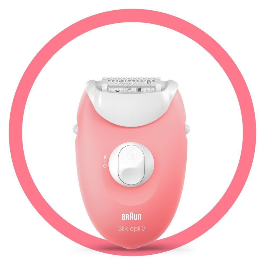 Braun Personal Care Silk-épil 3 3-176, Epilierer für langanhaltende Haarentfernung, weiß/rosa