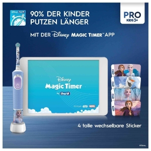 Oral-B Vitality Pro 103 Kids Frozen Elektrische Zahnbürste, Reiseetui, Blau/Lila