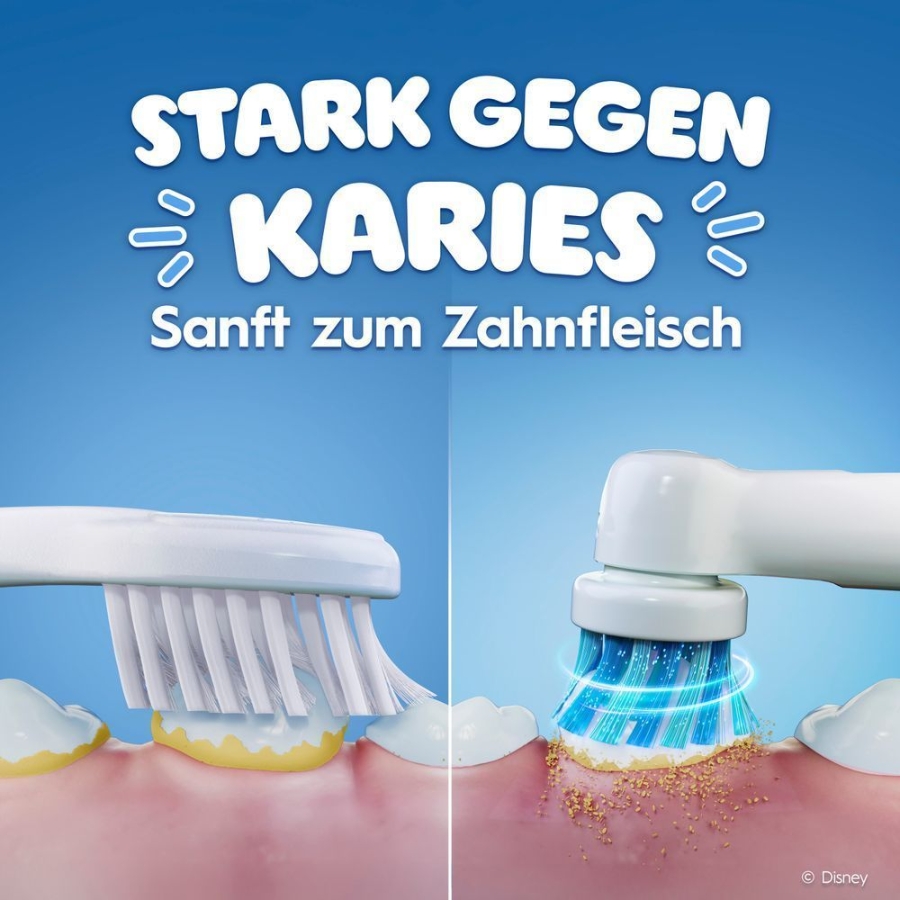 Oral-B Vitality Pro 103 Kids Frozen Elektrische Zahnbürste, Reiseetui, Blau/Lila