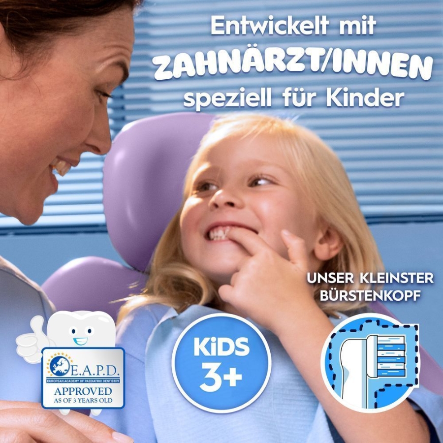 Oral-B Vitality Pro 103 Kids Frozen Elektrische Zahnbürste, Reiseetui, Blau/Lila