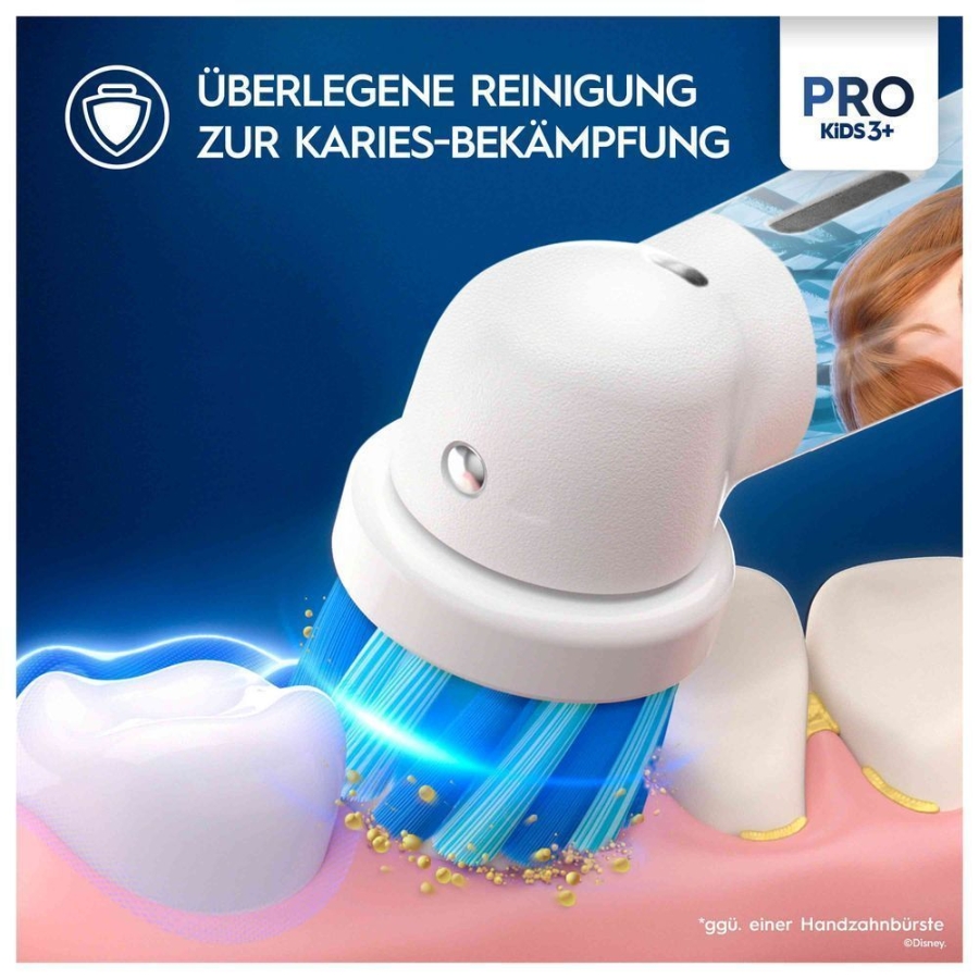 Oral-B Vitality Pro 103 Kids Frozen Elektrische Zahnbürste, Reiseetui, Blau/Lila