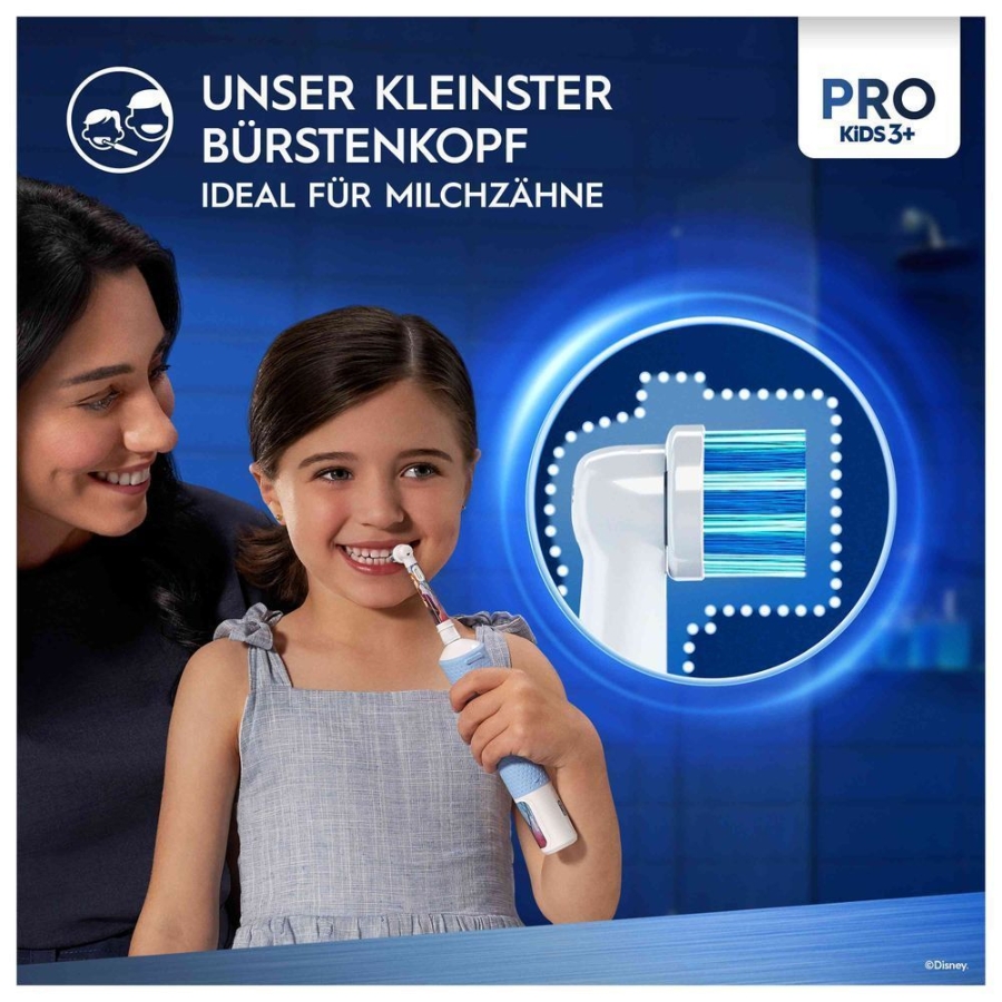 Oral-B Vitality Pro 103 Kids Frozen Elektrische Zahnbürste, Reiseetui, Blau/Lila
