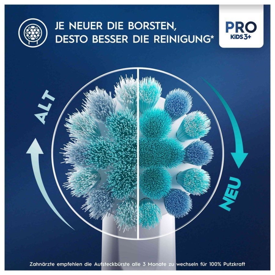 Oral-B Pro Kids Frozen Aufsteckbürsten für elektrische Zahnbürste,   4 Stück, für Kinder ab 3 Jahren