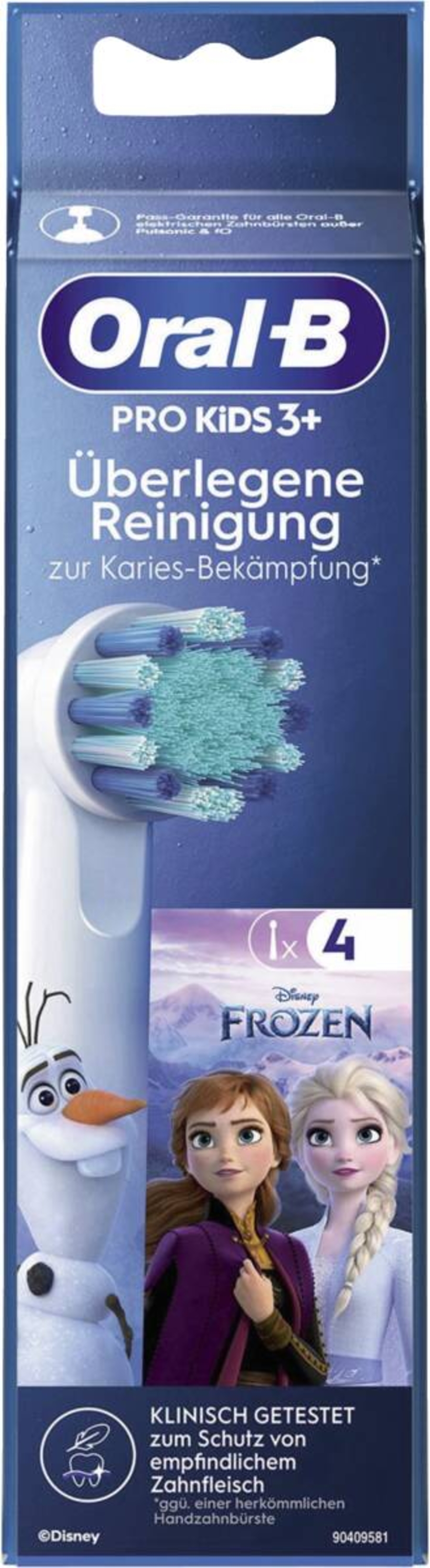 Oral-B Pro Kids Frozen Aufsteckbürsten für elektrische Zahnbürste,   4 Stück, für Kinder ab 3 Jahren
