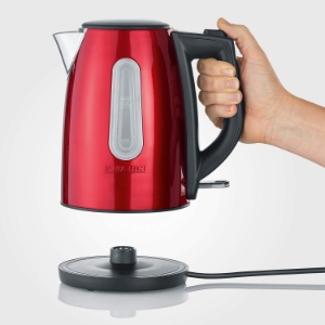 Severin WK 3417 Wasserkocher, 1,0 L, 2200 W, inox-rot 6 