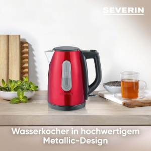Severin WK 3417 Wasserkocher, 1,0 L, 2200 W, inox-rot 6 