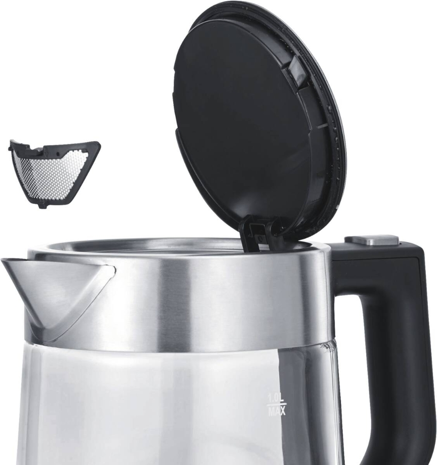 Severin WK3468 Wasserkocher, Glas, 1,0 L, 2200 W, inox 