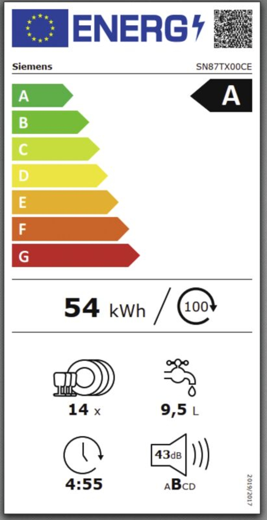 Siemens SN87TX00CE iQ700 Geschirrspüler Einbau vollintegriert 60 cm, HomeConnect, Restzeitprojektion(TimeLight),Innenbeleuchtung 