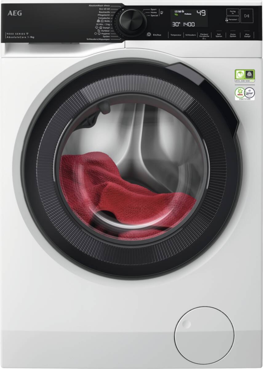 AEG LR9W75490 Waschmaschinen Stand Frontlader 9 kg 1400U/min,AbsoluteCare® WiFi