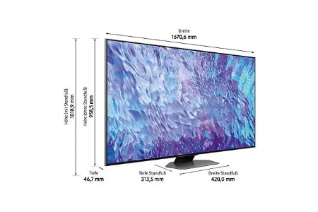 Samsung QE75Q80C 75" (191 cm) UHD QLED Smart TV Fernseher 