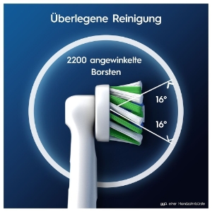 Oral-B Aufsteckbürsten Pro CrossAction 4er, für elektrische Zahnbürste, X-förmige Borsten