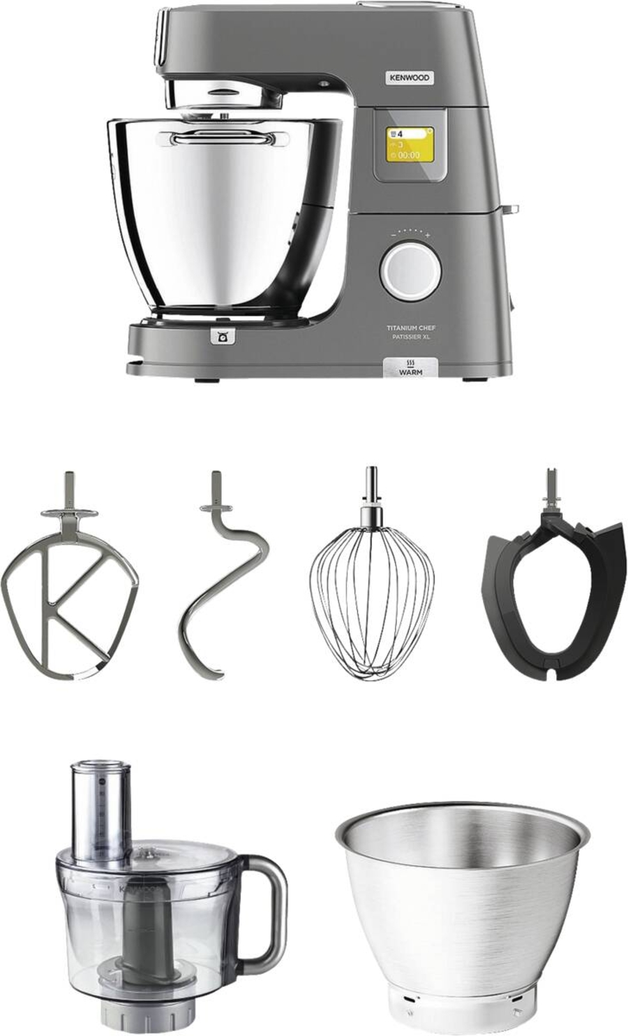 Kenwood Elektro KWL90.244SI Titanium Chef PatissierXL Küchenmaschine Silber