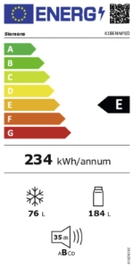 Siemens KI86NNFE0 Kühl-Gefrierkombination Einbau NoFrost   178cm Festtüre