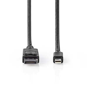 Nedis CCGB37404BK20 Mini Displayport-Kabel Schwarz  2m DisplayPort 1.4 | Mini DisplayPort Stecker | DisplayPort 