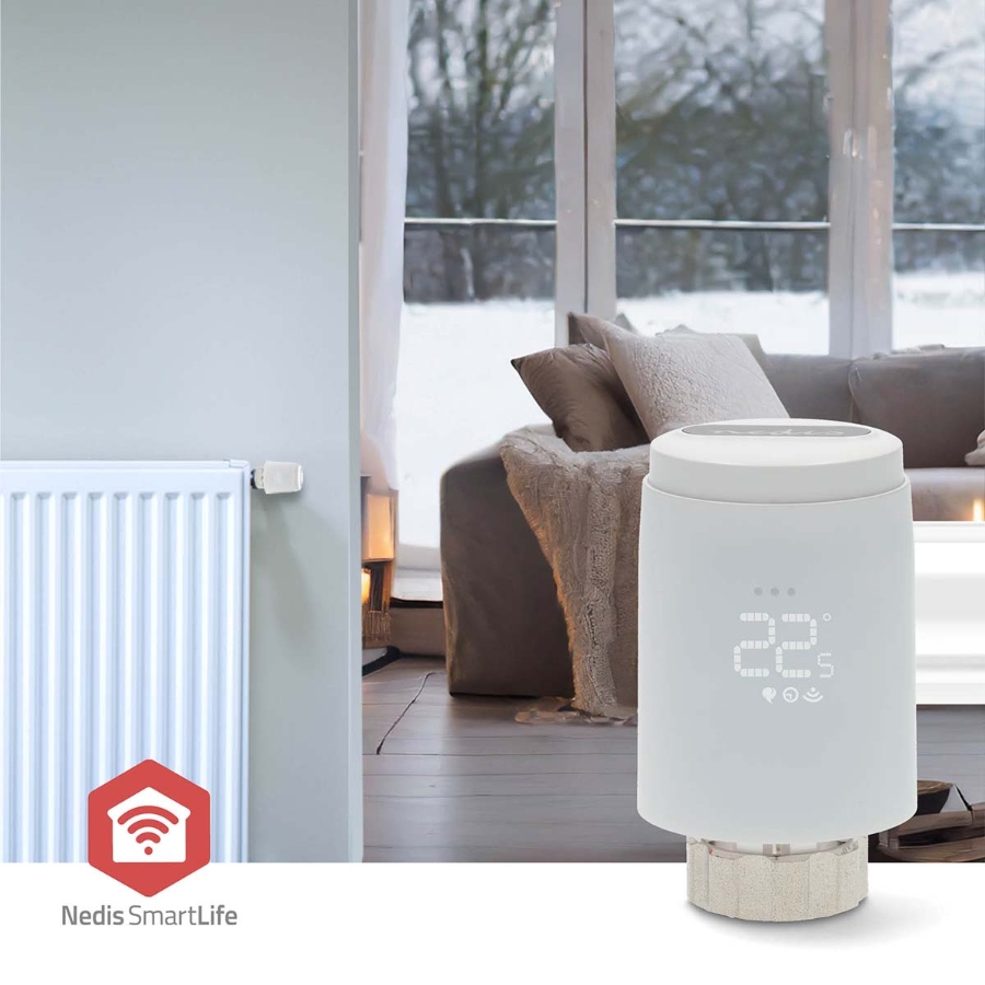 Nedis ZBHTR20WT SmartLife Heizkörpersteuerung Zigbee 3.0 | Batteriebetrieben
