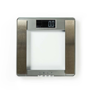 Nedis PESC120DCT Personenwaage Digital | Silber Gehärtetes Glas | Max. Wiegekapazität: 180 kg 