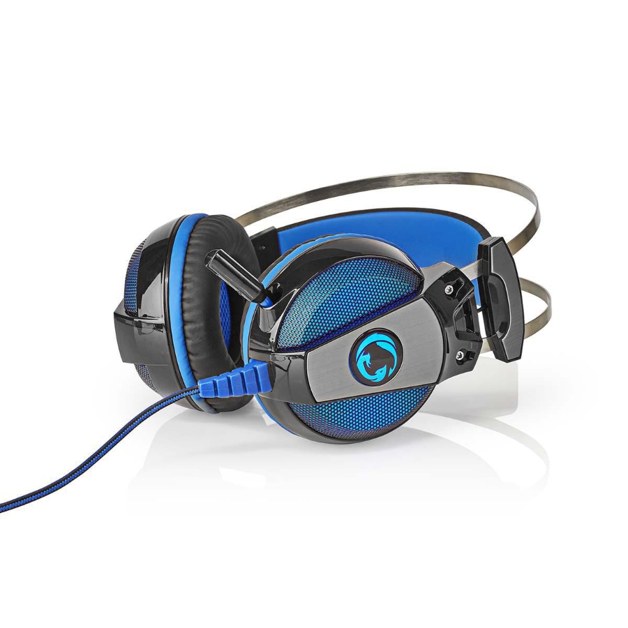 Nedis GHST500BK Gaming Headset Über Ohr Surround | USB Type-A | Biegbar & einziehbare Mikrofon