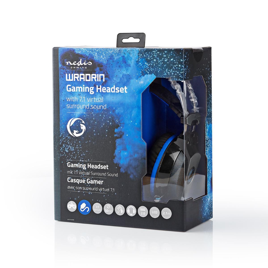 Nedis GHST500BK Gaming Headset Über Ohr Surround | USB Type-A | Biegbar & einziehbare Mikrofon