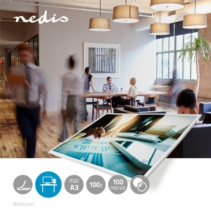 Nedis LAMIA3AT100 Laminierfolie A3 | Dicke: 100 µm   verpackt zu: 100 Stück | Kunststoff | Transparent