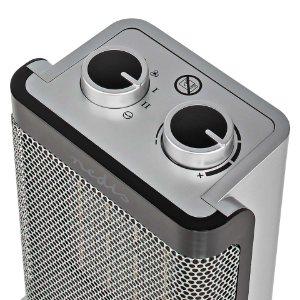 Nedis HTFA17GY Keramik-PTC-Heizlüfter 1000 / 1500 W |2 Wärme Modus Verstellbares Thermostat | automatisch drehbar | Überhitzung