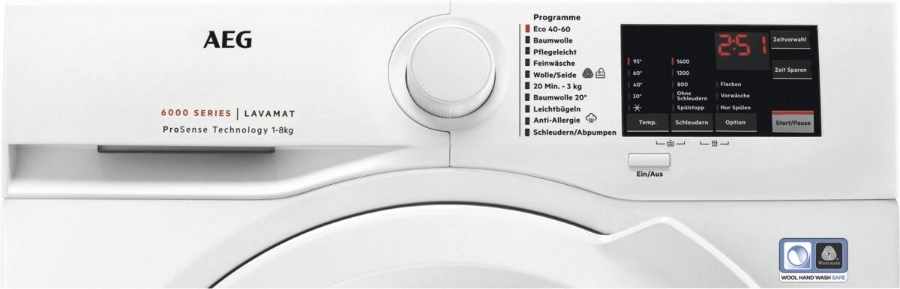 AEG LAVAMAT L6FBA51480 Waschmaschine Frontlader 8kg 1400U/min