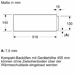 Bosch BIE7101B1 Serie 8, Zubehörschublade, 60 x 14 cm, Schwarz 