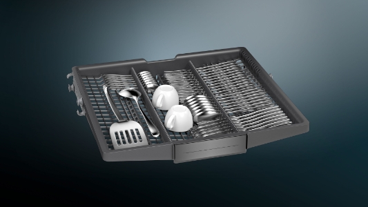 Siemens SN65ZX12CE Geschirrspüler Einbau vollintegriert 60 cm mit Besteckschublade,HomeConnect,TimeLight