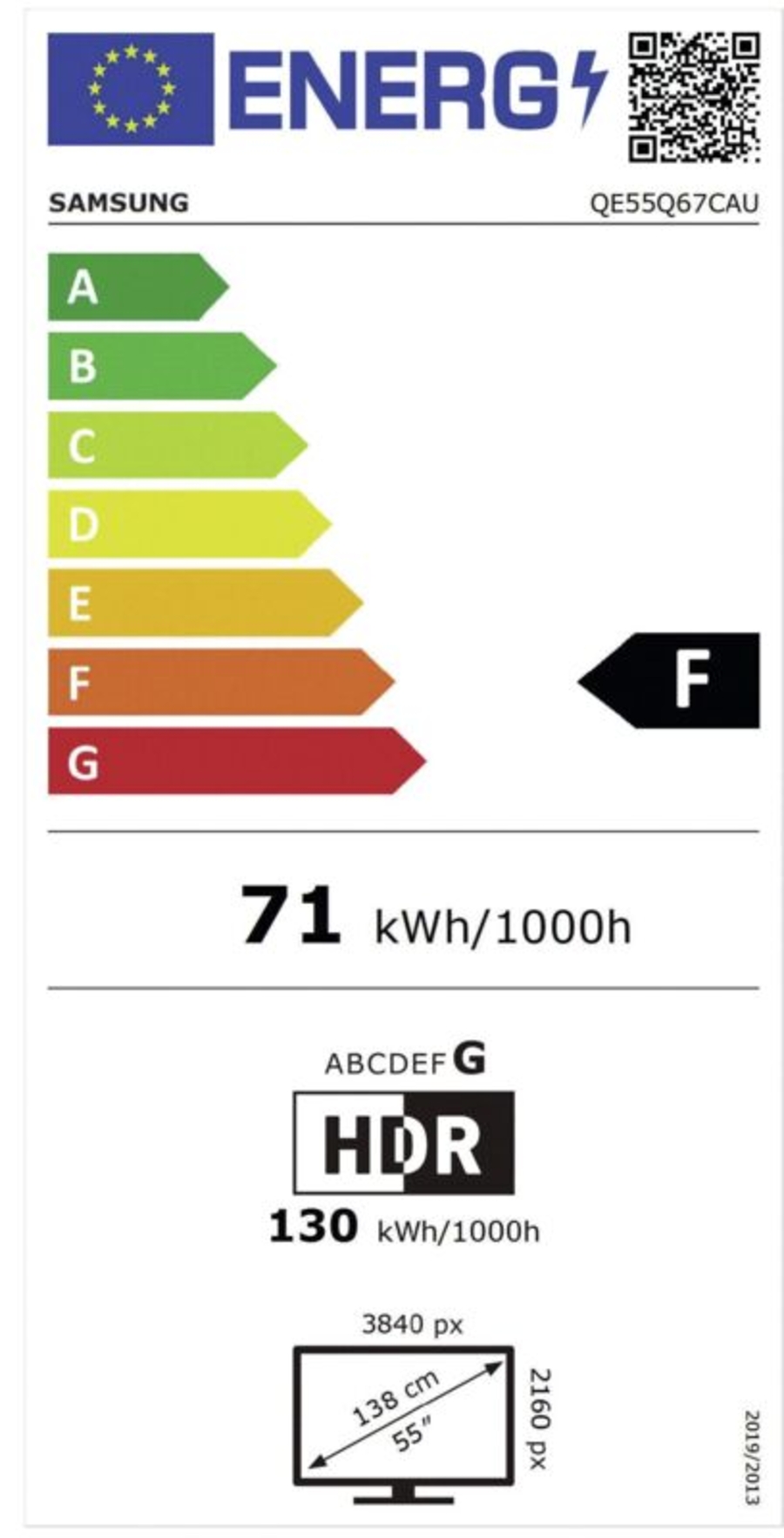 Samsung QE55Q67C (55 Zoll) 4K / Ultra HD Fernseher 