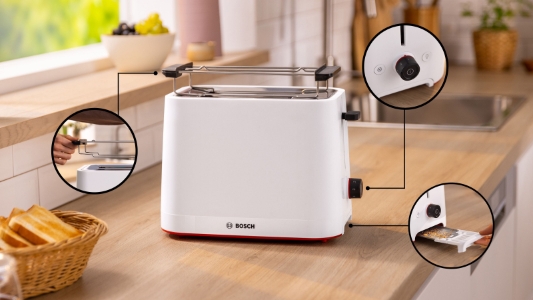 Bosch TAT3M121 MyMoment,  Kompakt Toaster, Weiß 