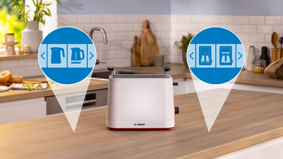 Bosch TAT3M121 MyMoment,  Kompakt Toaster, Weiß 