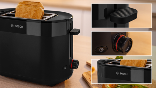 Bosch TAT2M123 MyMoment Kompakt Toaster Schwarz 