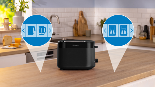 Bosch TAT2M123 MyMoment Kompakt Toaster Schwarz 