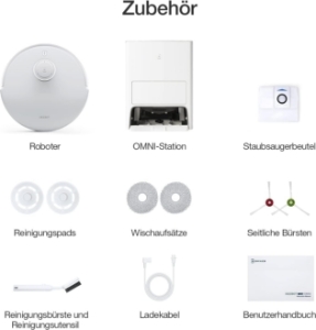 Ecovacs T20 Omni Saugroboter mit Wischfunktion Auto-Mopp-Hebefunktion  
