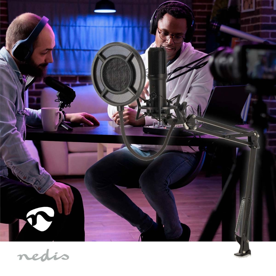 Nedis GSMIC410BK Gaming-Mikrofon Benutzt für: Desktop / Notebook | USB Type-A |