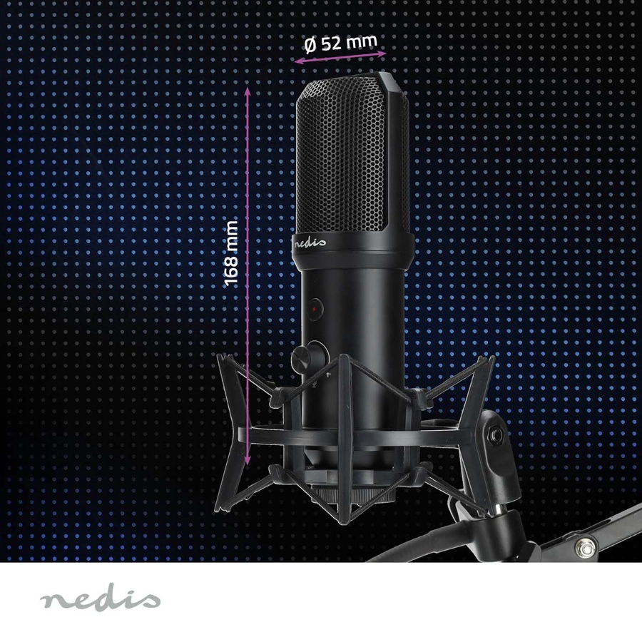 Nedis GSMIC410BK Gaming-Mikrofon Benutzt für: Desktop / Notebook | USB Type-A |