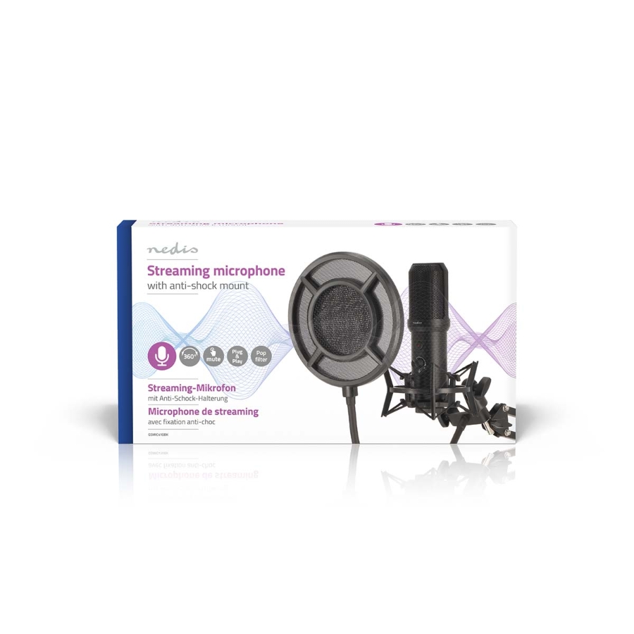 Nedis GSMIC410BK Gaming-Mikrofon Benutzt für: Desktop / Notebook | USB Type-A |