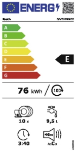 Bosch SPV2HMX42E Geschirrspüler Einbau vollintegriert 45 cm mit Besteckschublade